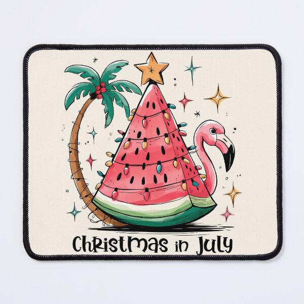 Item preview, Funny Christmas In July Watermelon Flamingo designed and sold by legendaryskins.