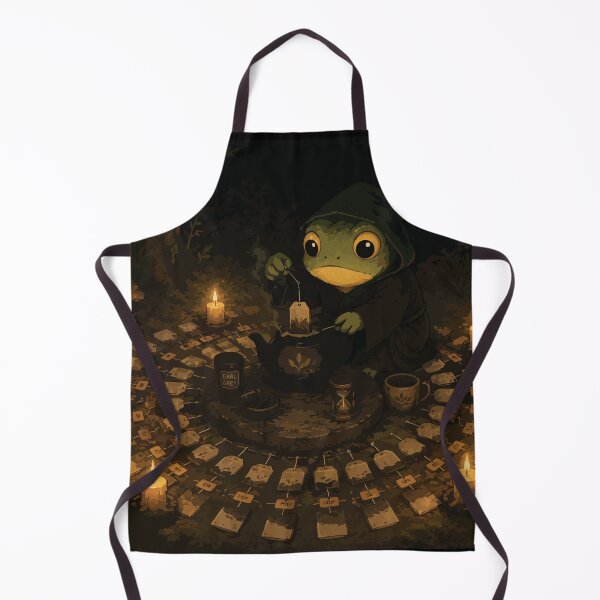 Item preview, Tea Ritual Frog Sticker – Dark Cottagecore Witch Tea Cartoon designed and sold by SimplePoDesign.