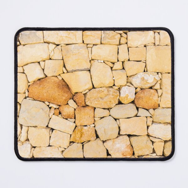 Item preview, Beige Stone Wall Texture With Dry Stone Masonry Pattern and Rustic Limestone Blocks designed and sold by Nmallia.