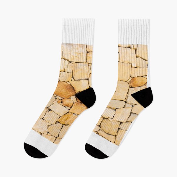 Item preview, Beige Stone Wall Texture With Dry Stone Masonry Pattern and Rustic Limestone Blocks designed and sold by Nmallia.