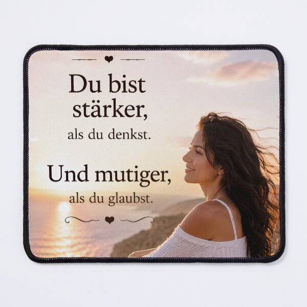 Artikelvorschau, Du bist stärker – Inspirierender Motivationsspruch entworfen und verkauft von Steffani Lehmann.