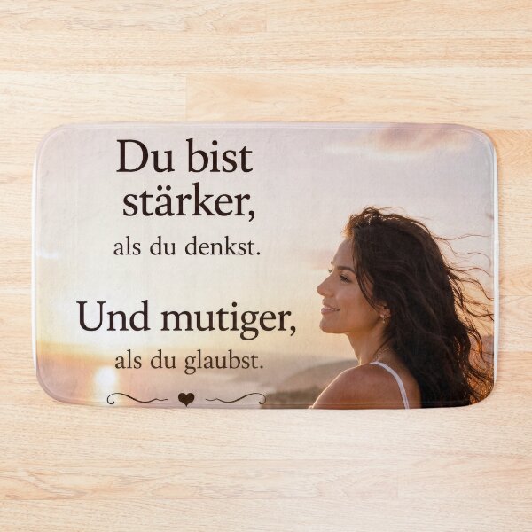 Artikelvorschau, Du bist stärker – Inspirierender Motivationsspruch entworfen und verkauft von Steffani Lehmann.