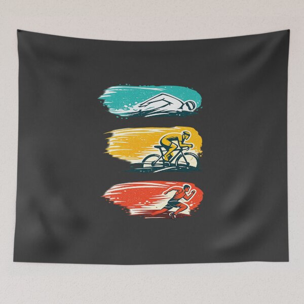 Item preview, Triathlon Gift Swimmer Cyclist Runner Art designed and sold by Corvoria.