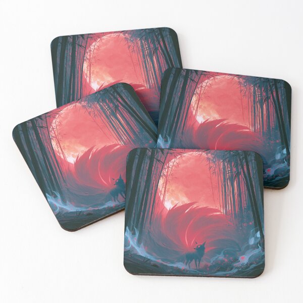 Item preview, Kitsune Beneath Red Moon designed and sold by Rtymer.