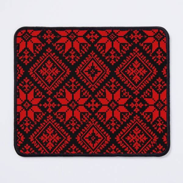 Item preview, Traditional Palestinian Cross Stitch Pattern – Red and Black Heritage Embroidery Design designed and sold by BrainCurves.