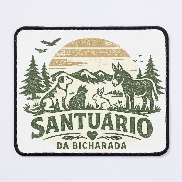 Item preview, Santuário da Bicharada Animal Sanctuary T-Shirt designed and sold by Santuário da Bicharada.