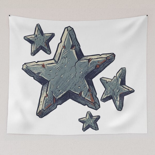 Item preview, Grunge Stone Stars Industrial Rock Aesthetic Illustration designed and sold by Malalese.
