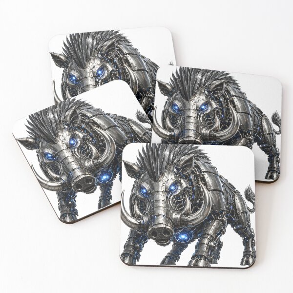 Item preview, Steel Warthog V5 – Mechanical Cyber Warthog | Industrial Metal Beast designed and sold by SteelCoat Studio.
