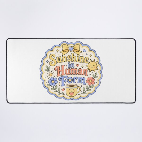 Item preview, Sunshine in Human Form – Cute Positive Floral Quote designed and sold by Chaotically Cutee.