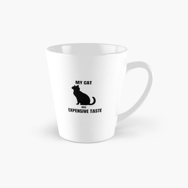 Item preview, My Cat Has Expensive Taste Funny Cat Sticker | Minimalist Cat Lover Design designed and sold by Savage Cat Quotes.
