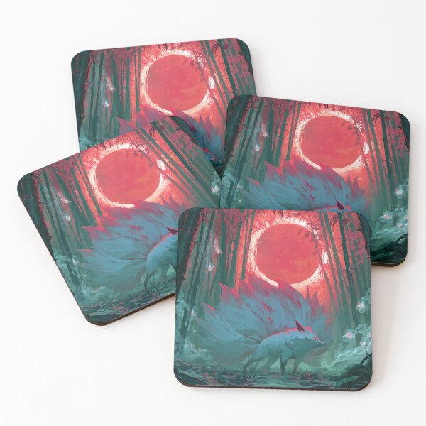 Item preview, Kitsune Beneath Red Moon designed and sold by Rtymer.