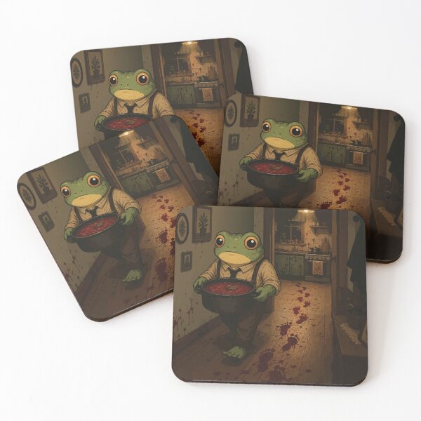 Item preview, Nothing Suspicious Frog Sticker – Funny Borscht Crime Scene Cartoon designed and sold by SimplePoDesign.