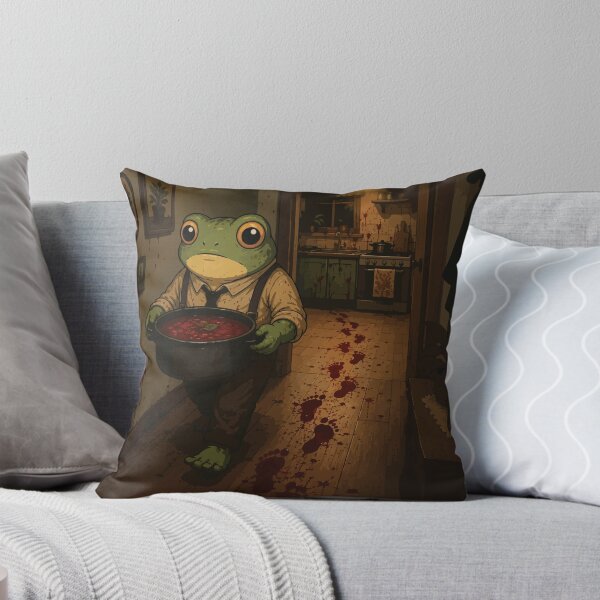 Item preview, Nothing Suspicious Frog Sticker – Funny Borscht Crime Scene Cartoon designed and sold by SimplePoDesign.