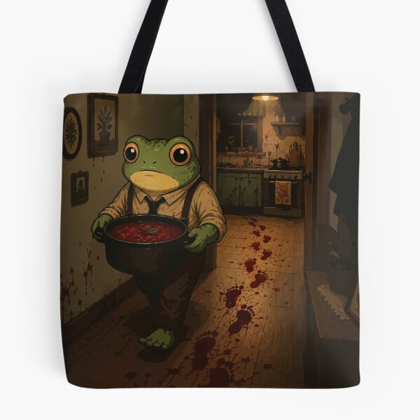 Item preview, Nothing Suspicious Frog Sticker – Funny Borscht Crime Scene Cartoon designed and sold by SimplePoDesign.