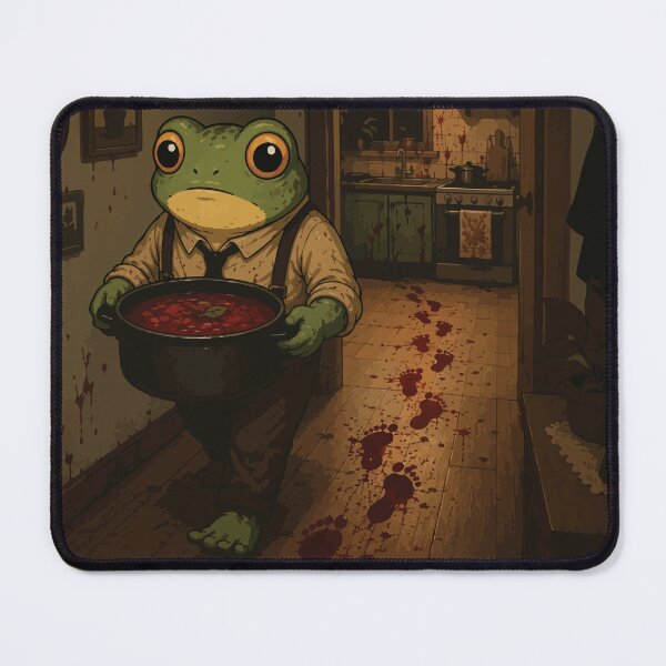 Item preview, Nothing Suspicious Frog Sticker – Funny Borscht Crime Scene Cartoon designed and sold by SimplePoDesign.