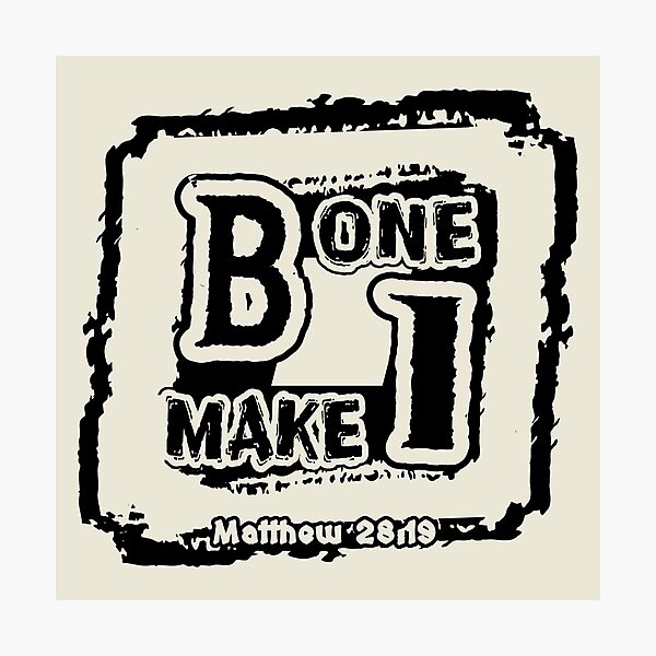 Item preview, Be One. Make One. Matthew 28:19 | Great Commission Christian Abstract Typography | Black designed and sold by ZechJohnRB.