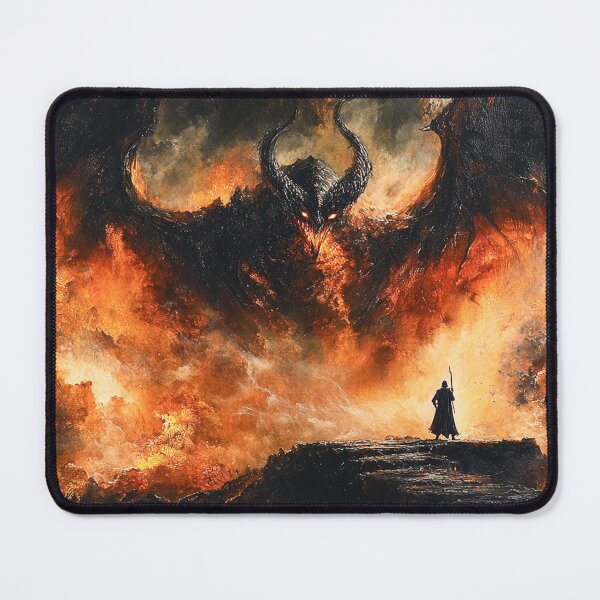 Item preview, Durin's Bane - The Balrog of Moria Fantasy Art designed and sold by Epic Art Vault.