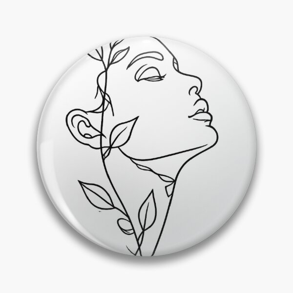 Item preview, Minimal Botanical Woman Line Art Portrait designed and sold by Hamlali-Studio.