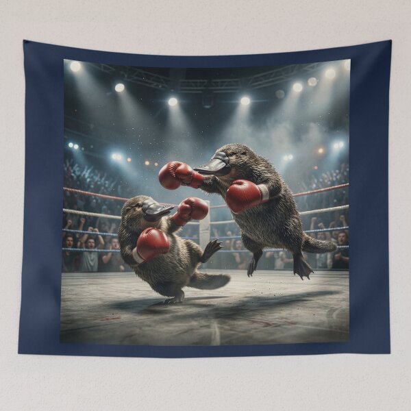 Item preview, Pugilistic Platypuses Trade Blows in the Squared Circle designed and sold by Tridentulus.