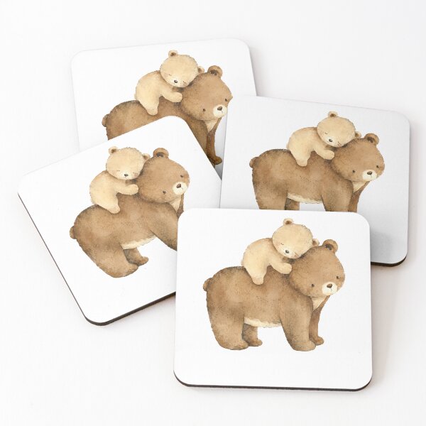 Item preview, Mama Bear And Baby Cub Watercolor Cute Mother Love designed and sold by Moizento.