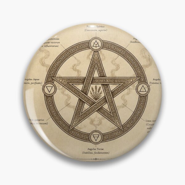 Item preview, Pentagram Vintage Naturalist Halloween Shirt designed and sold by SunnyDesign82.