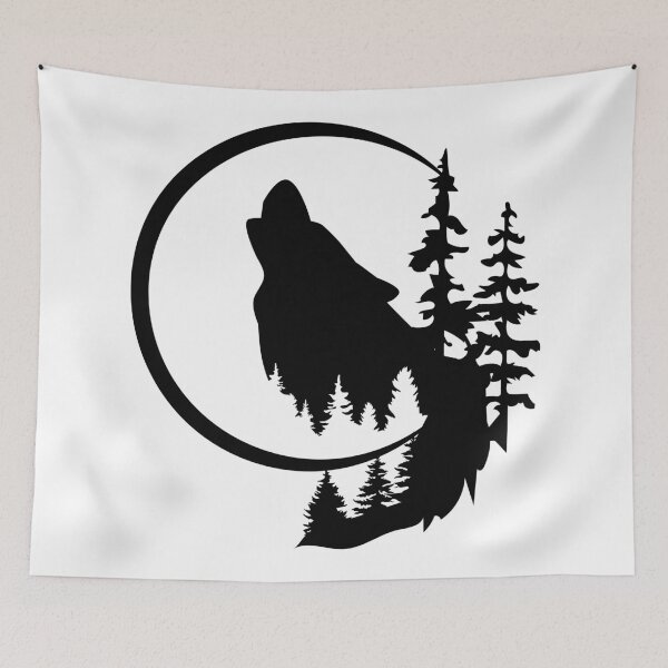 Item preview, Howling wolf fantasy art designed and sold by MagnoliaLake.