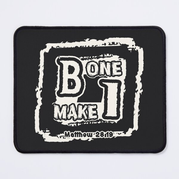 Item preview, Be One. Make One. Matthew 28:19 | Great Commission Christian Abstract Typography | White designed and sold by ZechJohnRB.