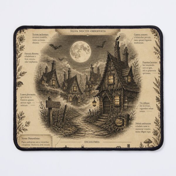 Item preview, Haunted Village Vintage Naturalist Halloween Shirt designed and sold by SunnyDesign82.