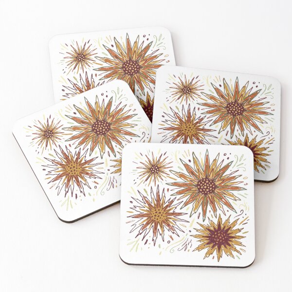 Item preview, ​"Boho Sunburst Floral Abstract Aesthetic Illustration" designed and sold by Malalese.