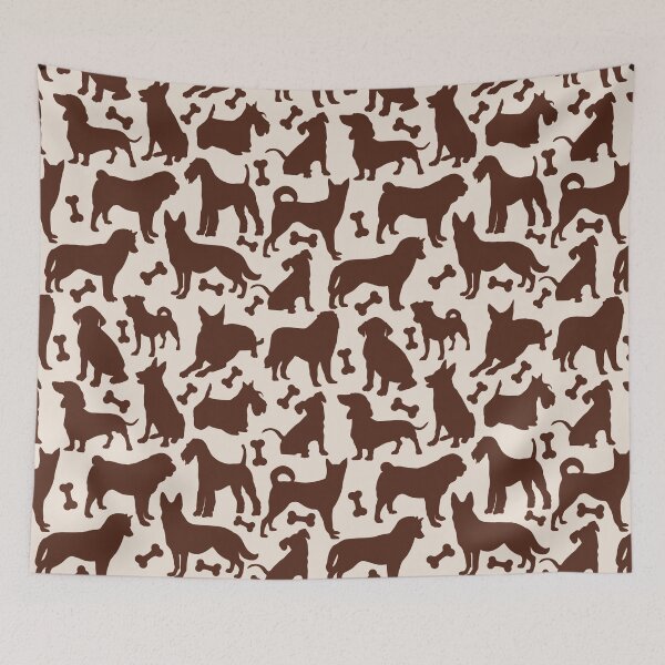 Item preview, Dog Breed Silhouette Pattern – Seamless Dogs Design designed and sold by Ginetta0815.