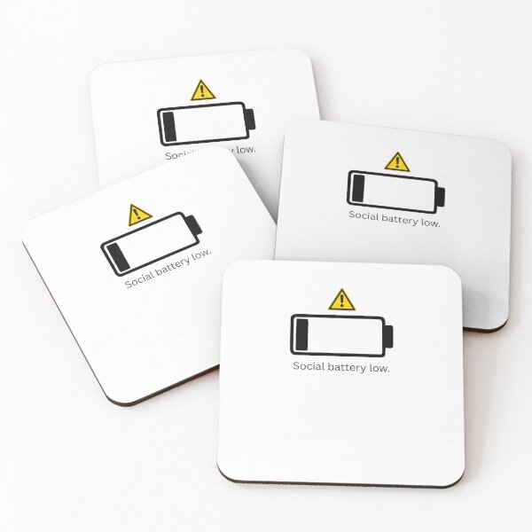 Item preview, Social battery low. designed and sold by ItsShugi.
