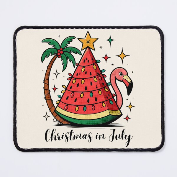 Item preview, Funny Christmas In July Watermelon Flamingo designed and sold by legendaryskins.