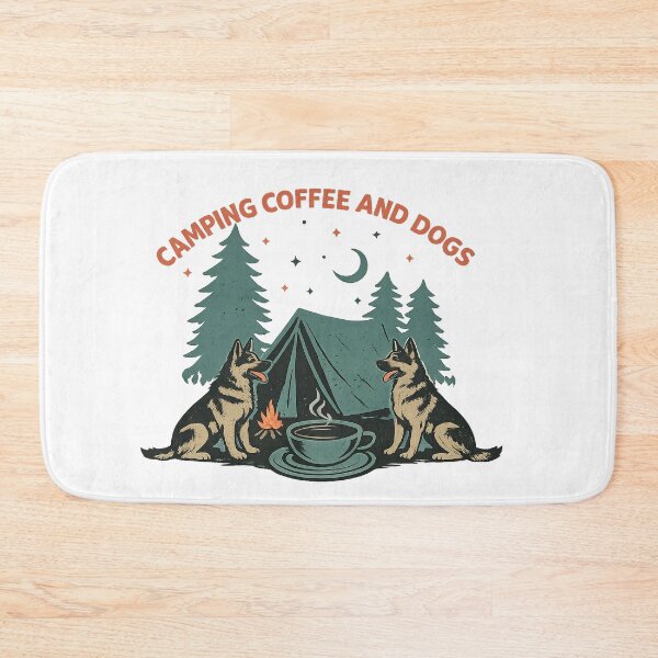 Item preview, Camping Coffee and German Shepherd Dogs designed and sold by JMDG Studio.