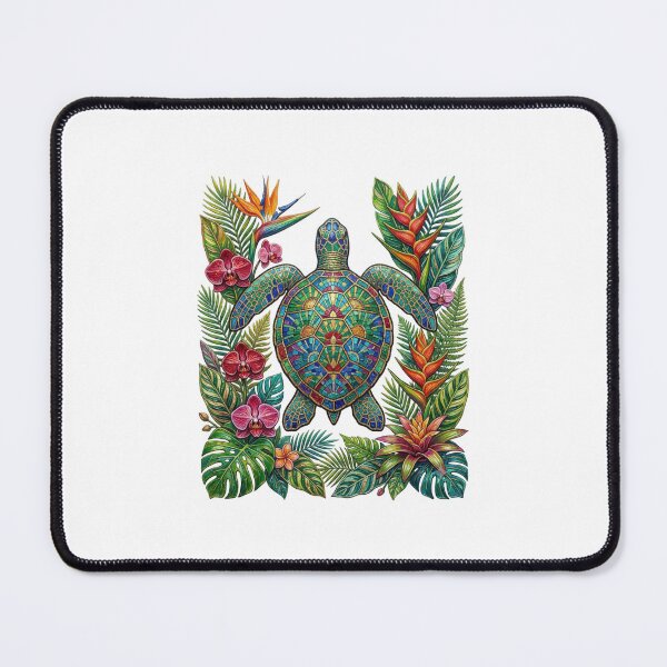 Item preview, Elegant Blue Sea Turtle with Roses, Peonies & Lilies designed and sold by SOUFIANE1991.