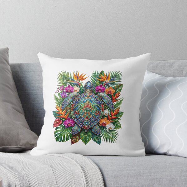 Item preview, Elegant Blue Sea Turtle with Roses, Peonies & Lilies designed and sold by SOUFIANE1991.