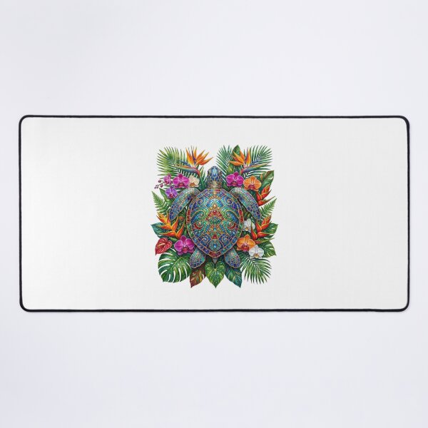 Item preview, Elegant Blue Sea Turtle with Roses, Peonies & Lilies designed and sold by SOUFIANE1991.