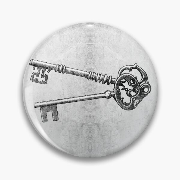 Item preview, Pair of Crossed Antique Skeleton Keys designed and sold by Ghoul Enterprises.
