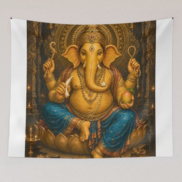 Item preview, 32 Forms Of Lord Ganesha - Tryakshara Ganapati – Lord of Sacred AUM designed and sold by Homyar.