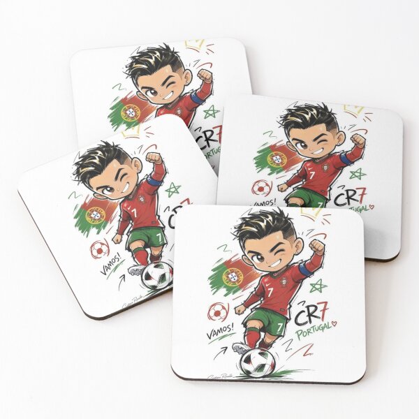 Item preview, Cristiano Ronaldo CR7 Portugal Chibi Anime Art designed and sold by GenZINISH.