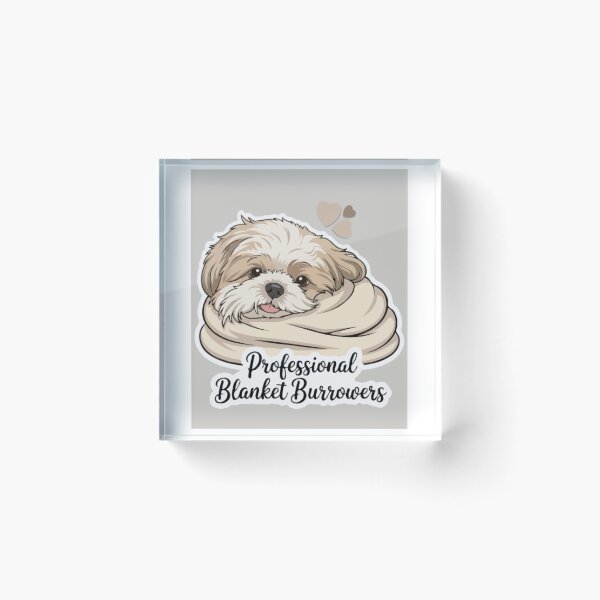Item preview, Professional Blanket Burrower – Cute Shih Tzu Dog Lover Cozy Shirt T-Shirt designed and sold by PawsAndPallette .