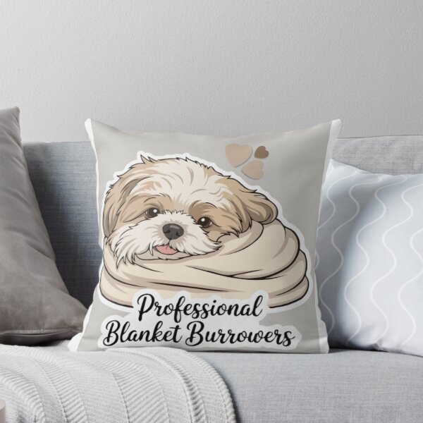 Item preview, Professional Blanket Burrower – Cute Shih Tzu Dog Lover Cozy Shirt T-Shirt designed and sold by PawsAndPallette .