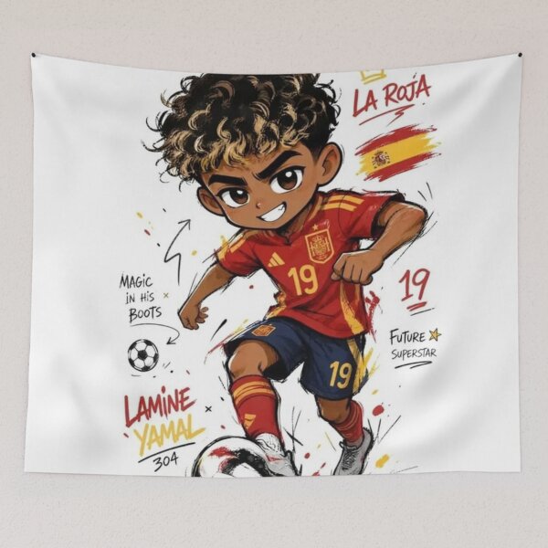 Item preview, Lamine Yamal Spain Chibi Anime Football Art designed and sold by GenZINISH.