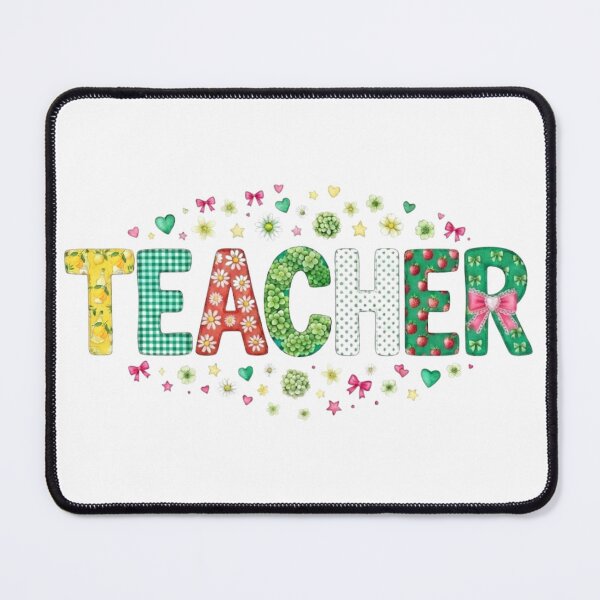 Item preview, Teacher Appreciation Mixed-Pattern Typography with Floral Elements designed and sold by VibranPalette.