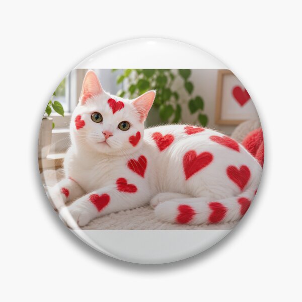 Item preview, Cat with red hearts designed and sold by karlosss.