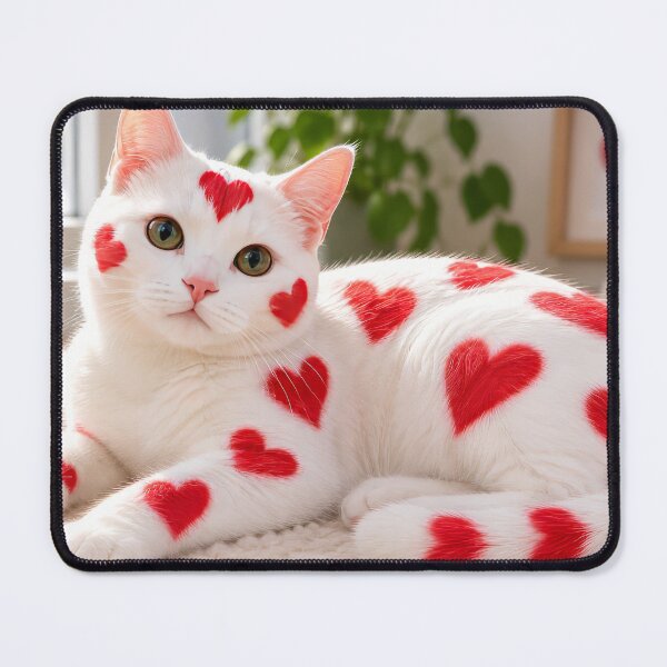 Item preview, Cat with red hearts designed and sold by karlosss.