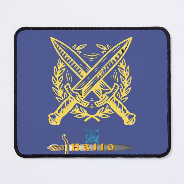 Item preview, Golden Medieval Crossed Swords Hallo Art designed and sold by sisterthreein.