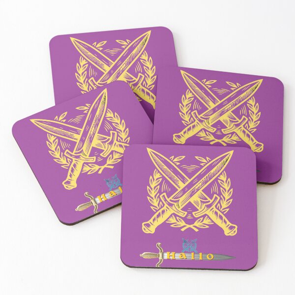 Item preview, Golden Medieval Crossed Swords Hallo Art designed and sold by sisterthreein.
