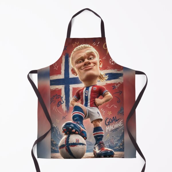 Item preview, Erling Haaland Norway Goal Machine Caricature Art designed and sold by GenZINISH.