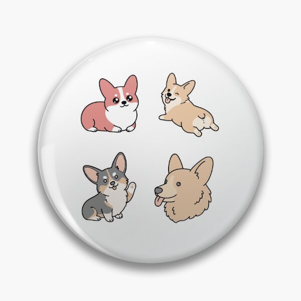 Item preview,  Corgi Sticker - 4 Cute Kawaii Poses  designed and sold by SatyaYug.