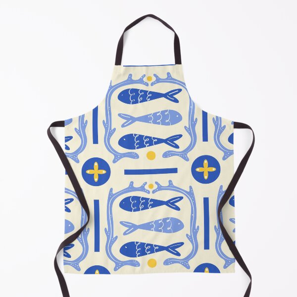 Item preview, Blue Fish Tile – Mediterranean Pattern Design designed and sold by BuckaBaby.